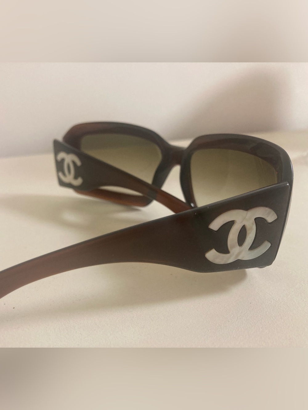 CHANEL Brown Logo-Accent Women's Sunglasses